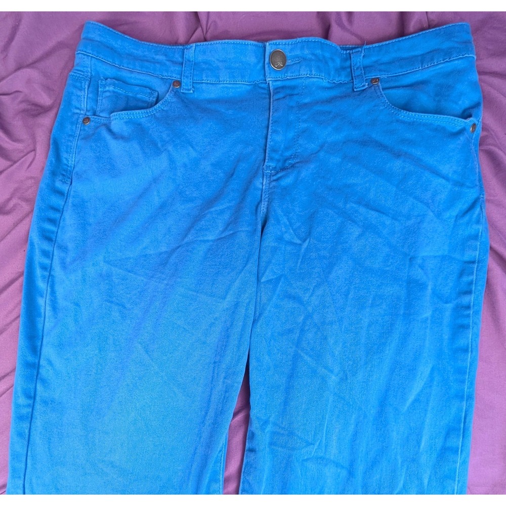 Style & Co Sky Blue Jeans 12 Curvy Straight High Rise Slimming Stretch